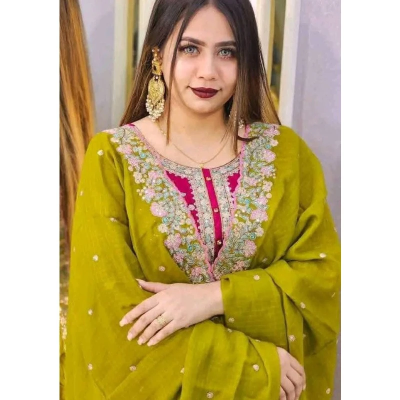 🌺 নিউ এমব্রয়ডারড থ্রি-পিস কালেকশন। 🌺