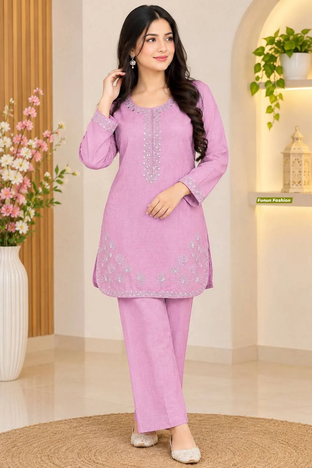 Padma Kuri Popcorn Embroidery Two-Piece