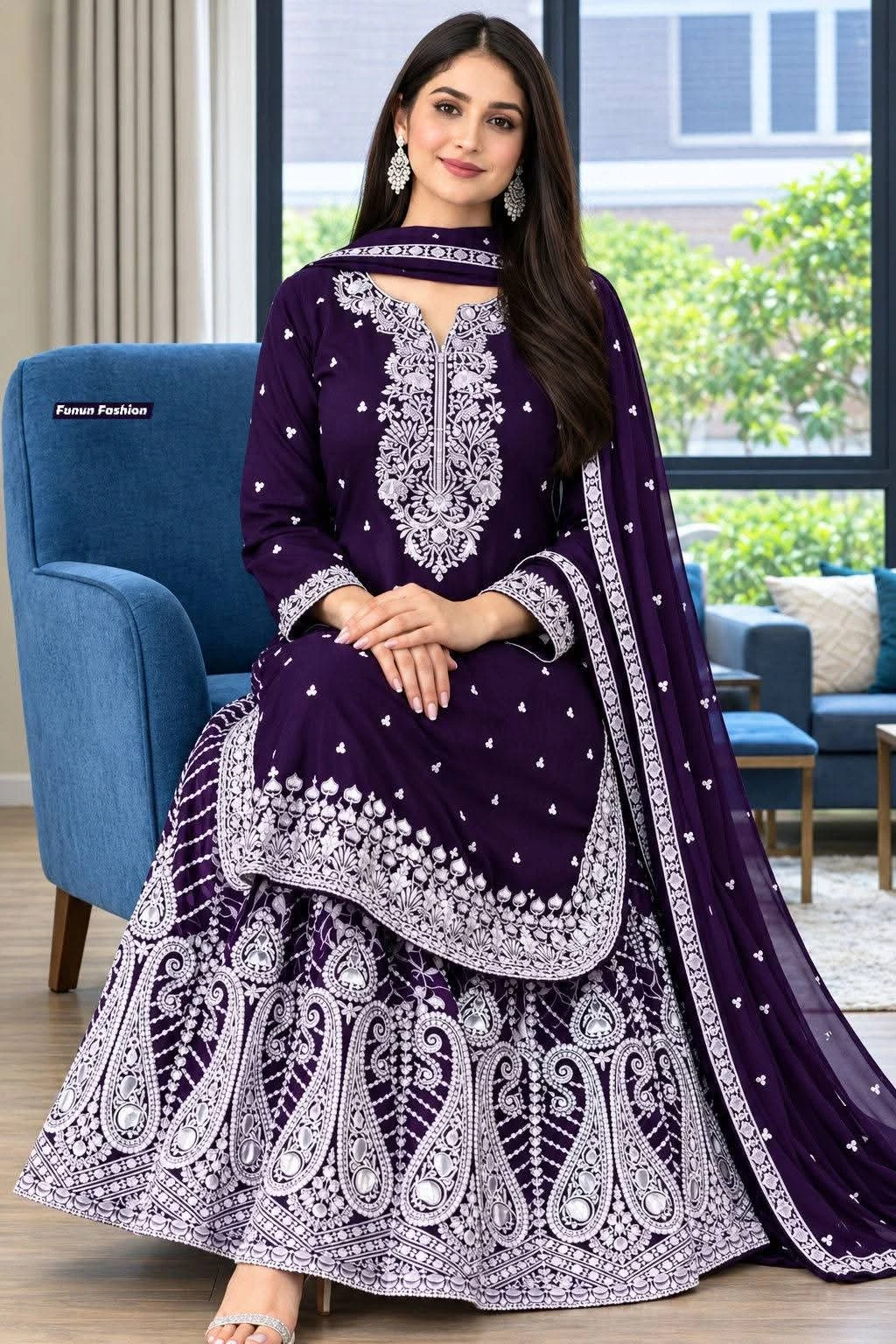 Luxury Embroired Sharara Dress